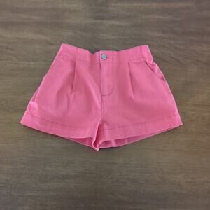 Mini Boden girls pink/red Chino shorts girls  size 7 GUC